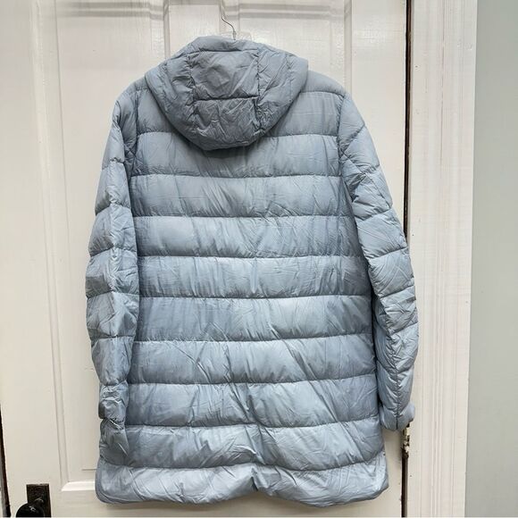 Eddie Bauer hooded down puffer jacket women's medium mid upper thigh length - Picture 3 of 5